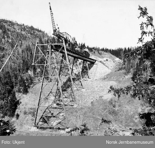 Trolldalen viadukt under bygging : pilar 5