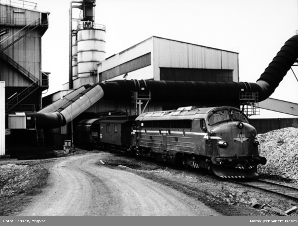 Diesellokomotiv Di 3 622 skifter på Meråker smelteverk