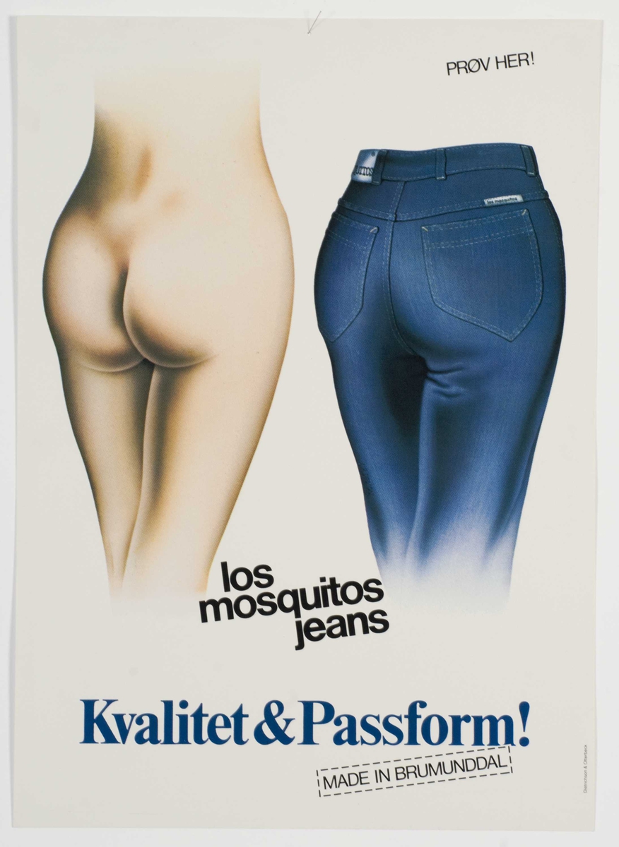 2 stk reklameplakater for jeans