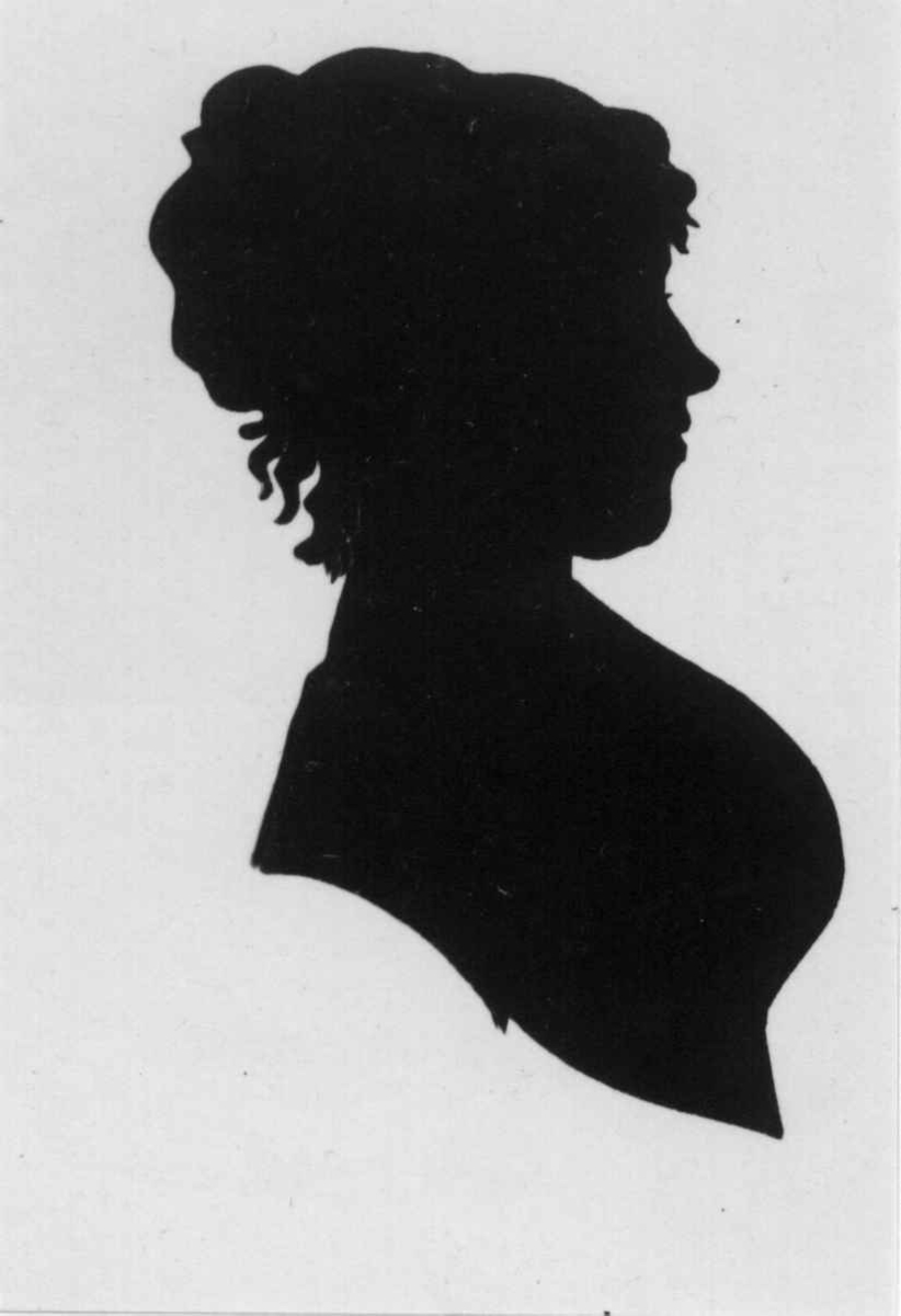 Kvinneportrett, ukjent, silhouett