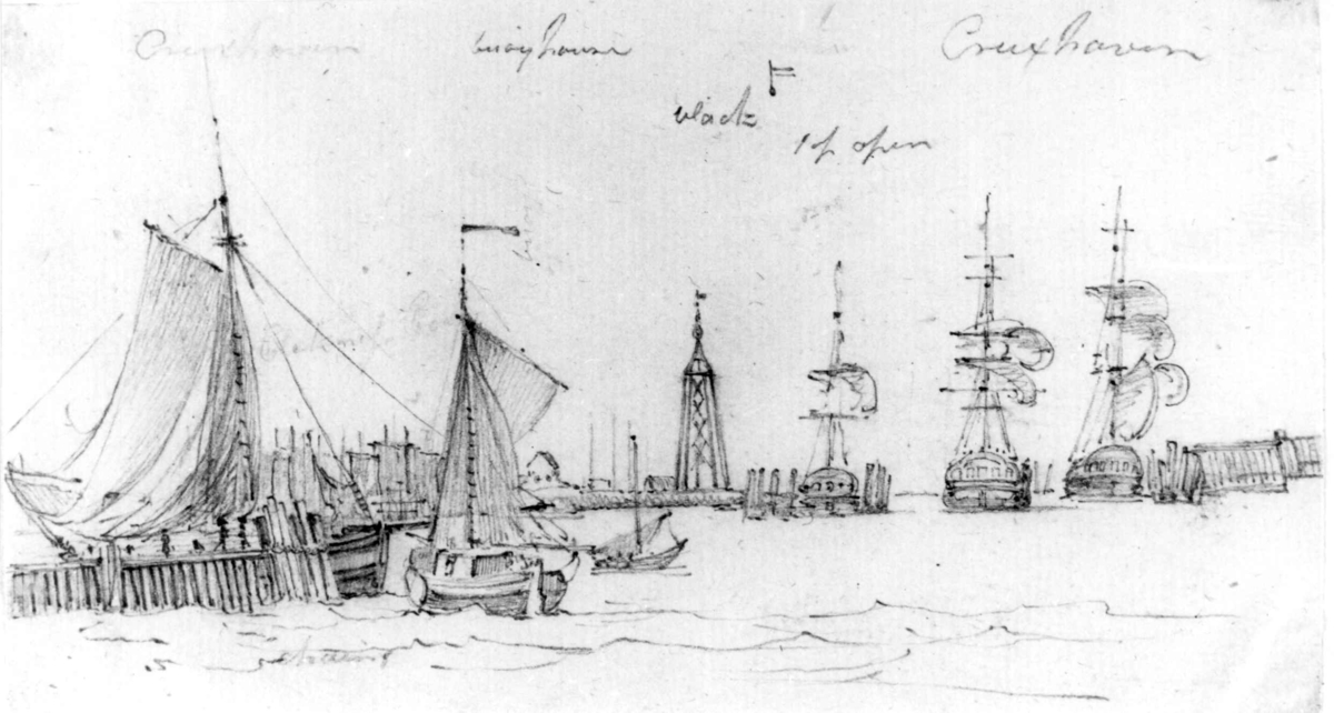 Cuxhaven
Fra skissealbum av John W. Edy, "Drawings Norway 1800".