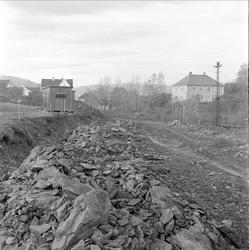 Drammensveien, Asker, Akershus, oktober 1958. Mellom Hvalsta