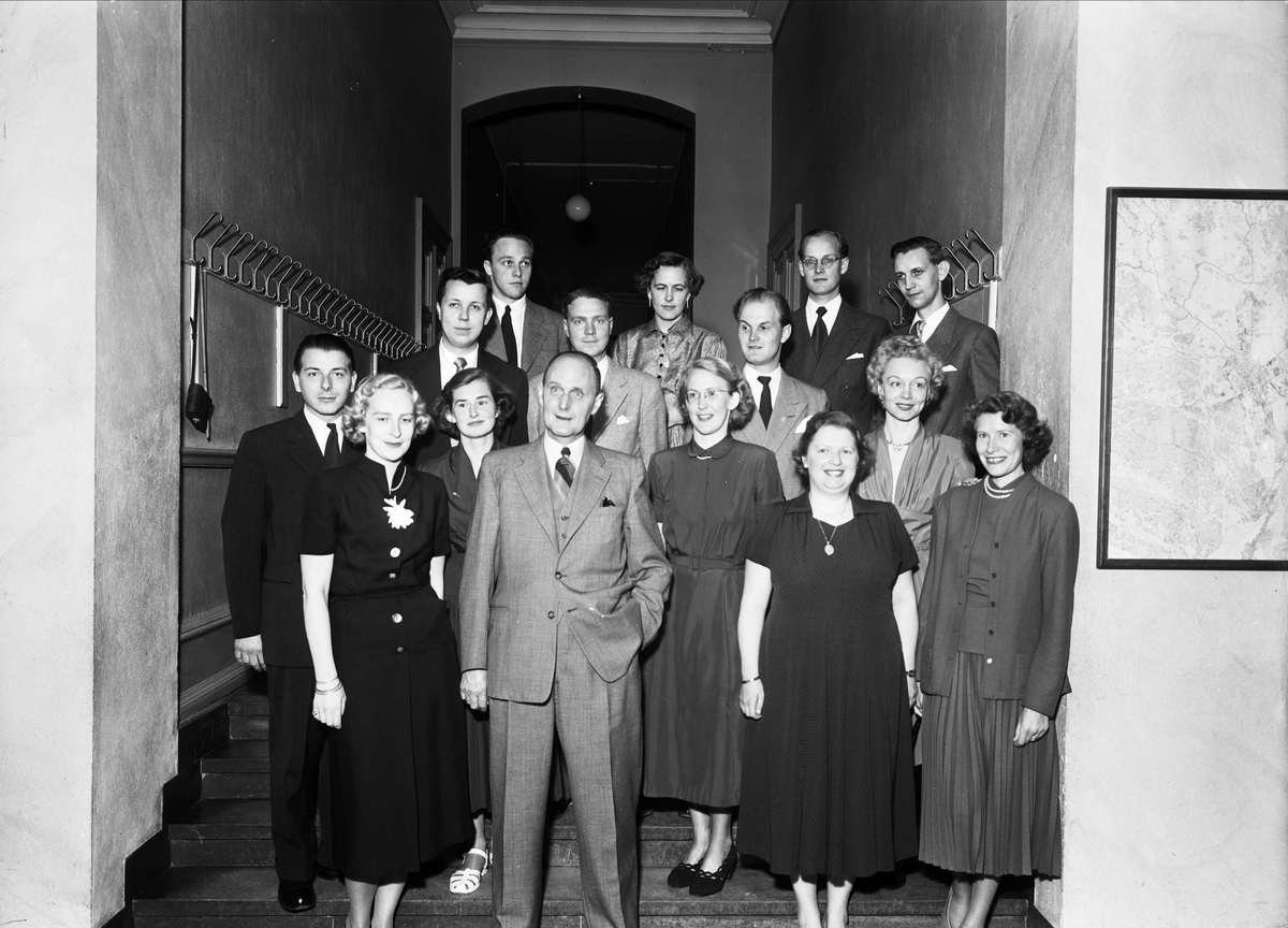 Jubilerande studenter i Högre Allmänna Läroverket, Uppsala maj 1953