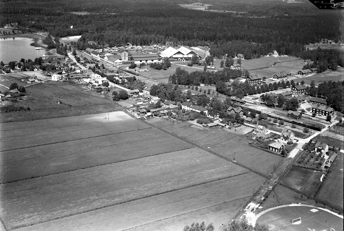 Flygfoto över Morgongåva, Vittinge socken, Uppland 1936