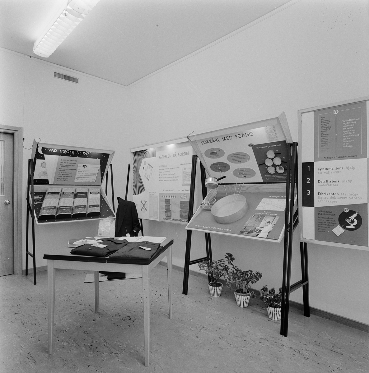 Landstinget, brödutställning på Diagonalen, Uppsala februari 1957