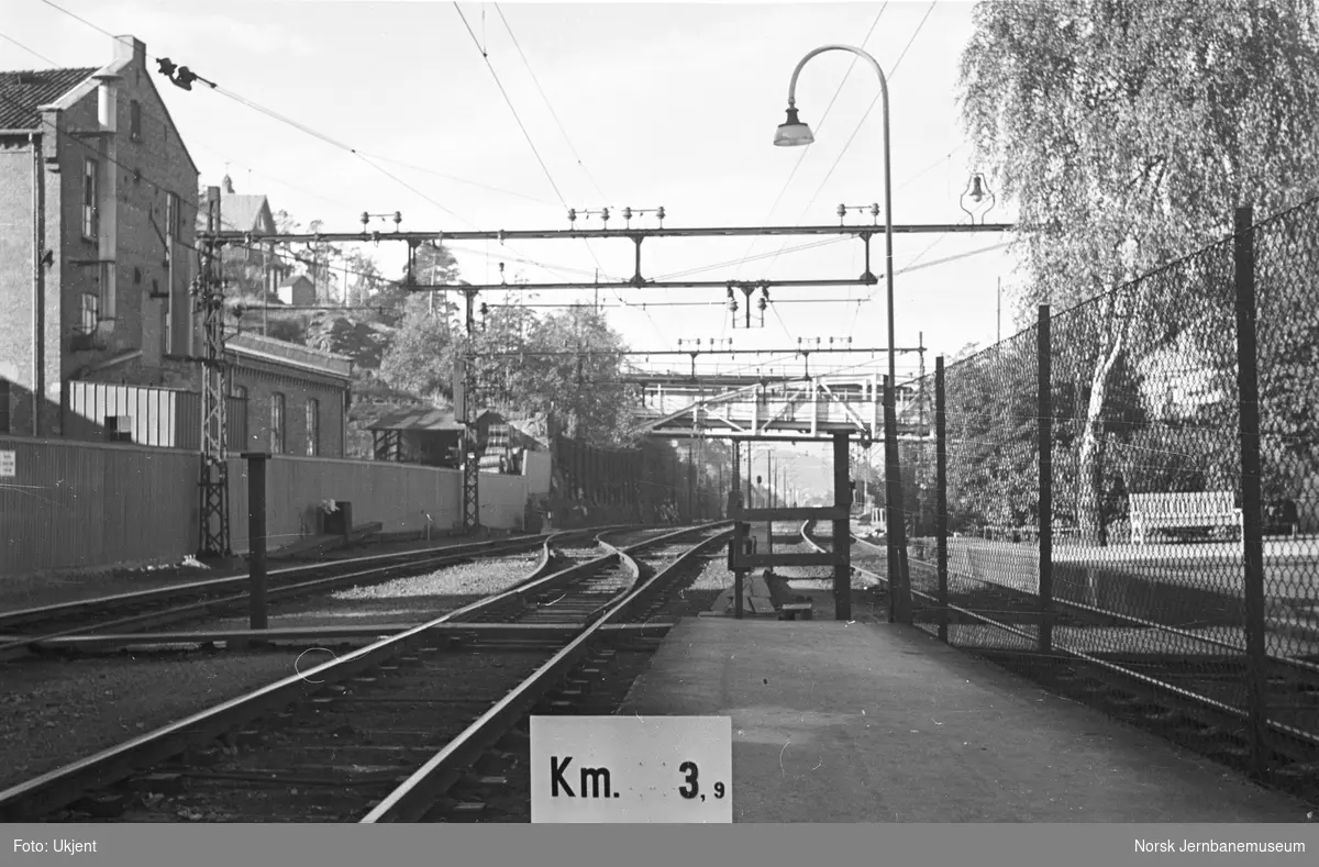Hovedbanen : linjeføring km 3,9