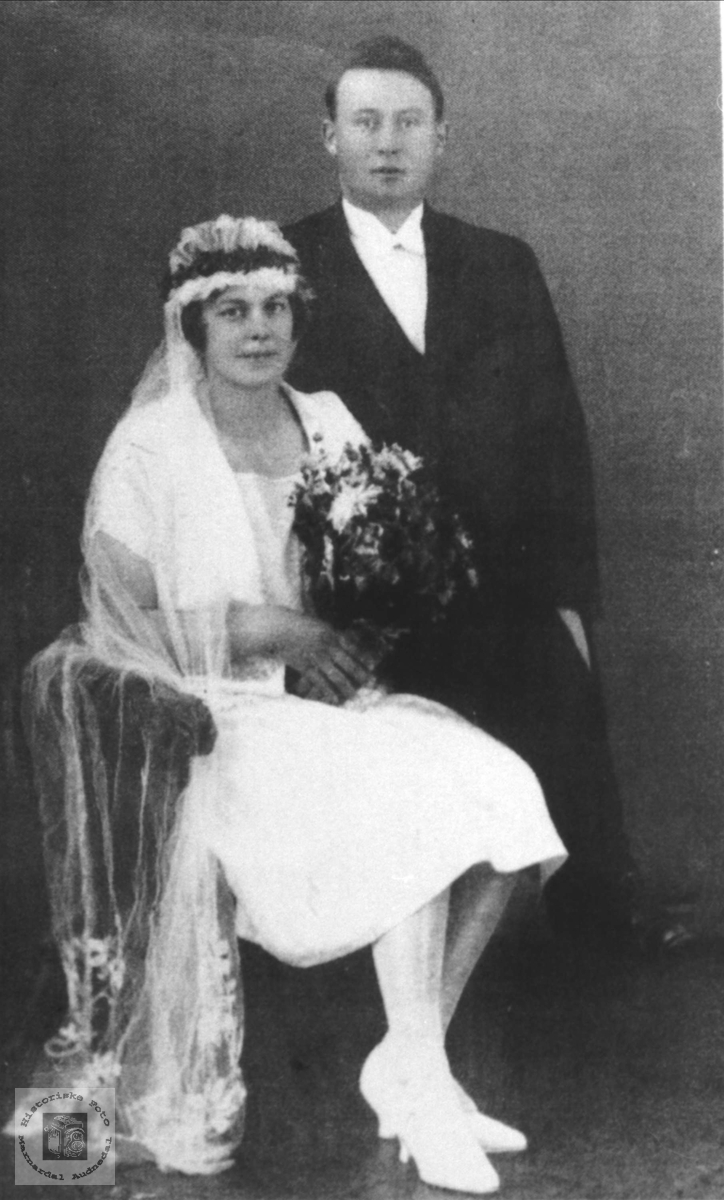 Ekteparet Olga og Knut Ask. Bjelland