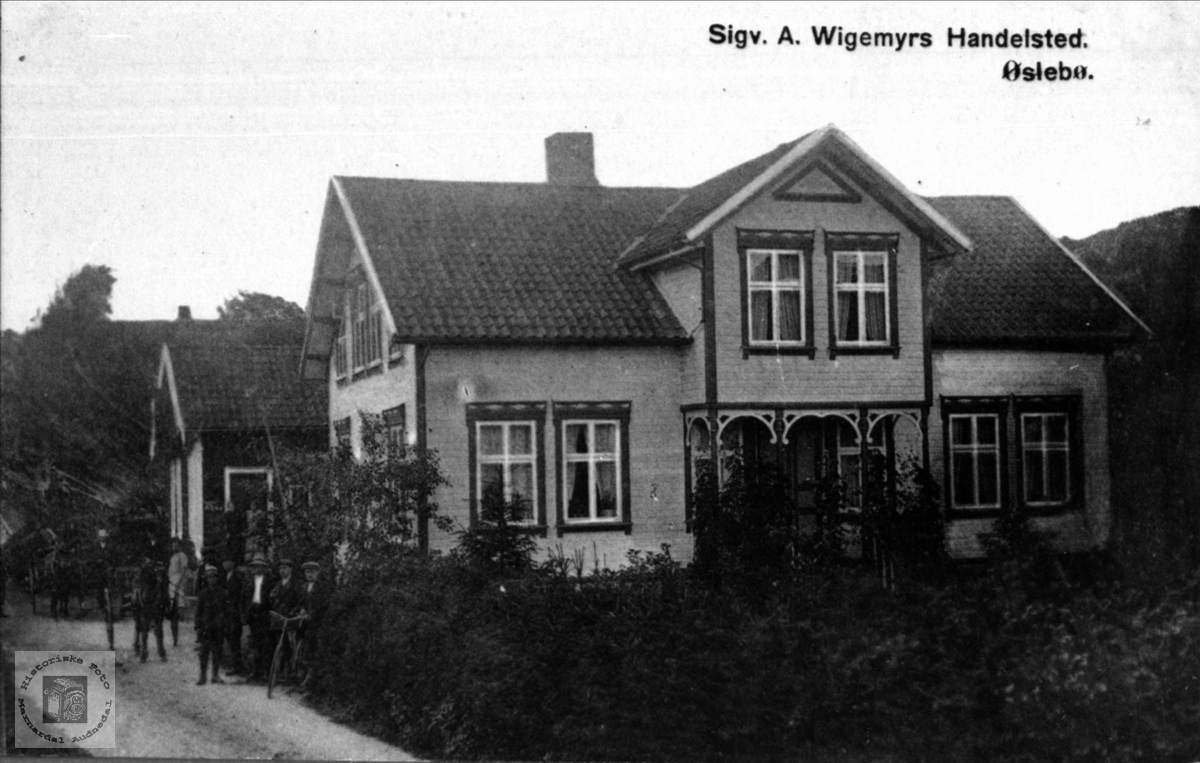 Sigvart A. Wigemyrs handelssted. Øyslebø.