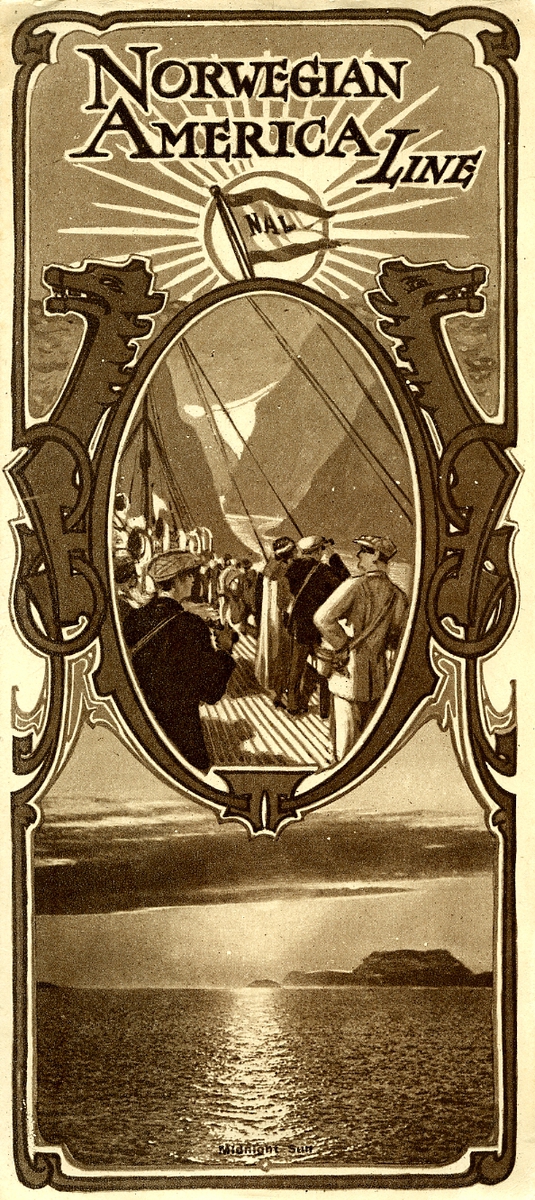 Brosjyre fra D/S 'Stavangerfjord' (b.1918, Cammell Laird & Co. Ltd., Birkenhead).