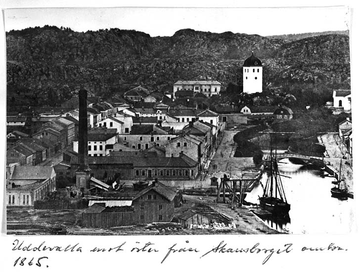 Uddevalla mot öster omkring 1865