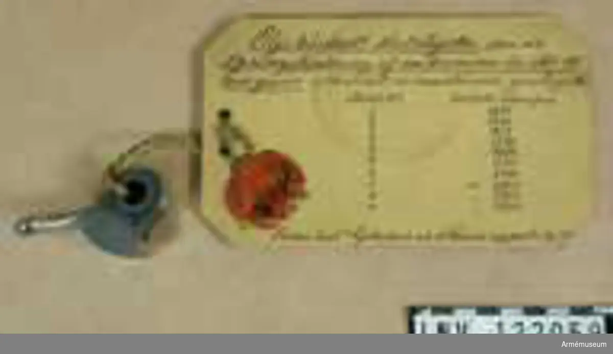 Text på modellapp: "Tillhör kapten Lysholms och de Lavals rapport den 12/11 1891"