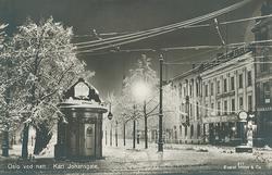 Oslo ved natt. Karl Johansgate.