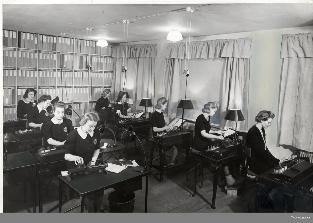 6.3 IBM Datasenter - Punchrommet i Rådhusgt 23, Oslo,  i IBMs servicebyrå 1940-årene (senest 1946)