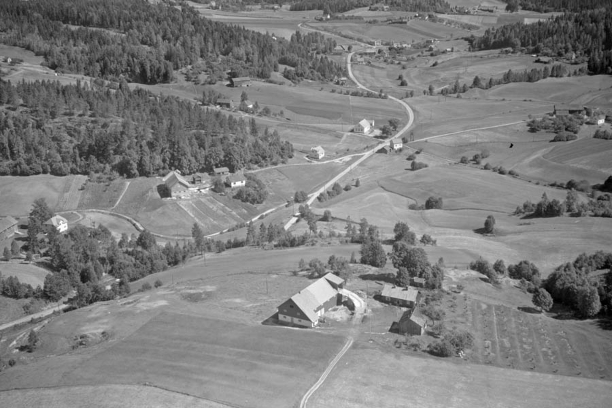 Ulike Widerø flyfoto fra Skien kommune - Telemark Museum / DigitaltMuseum