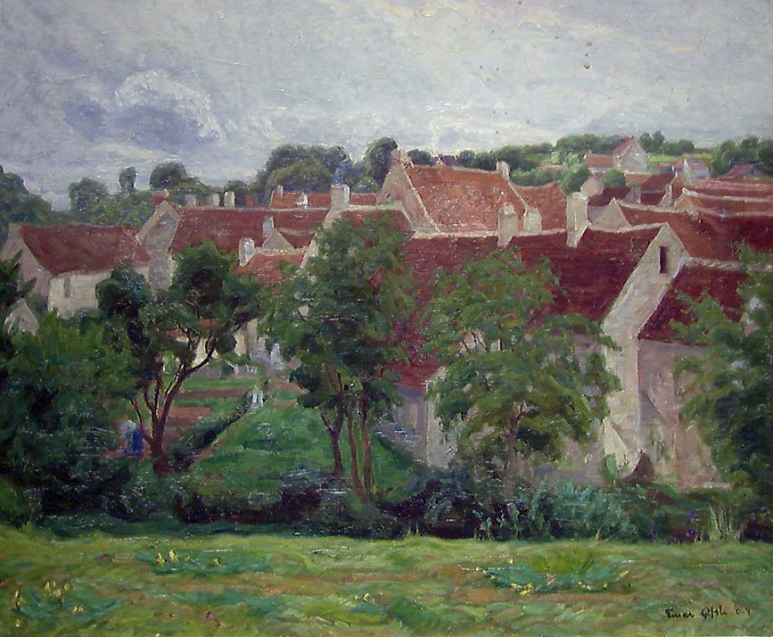 Fransk landsby, Nesles [Maleri]