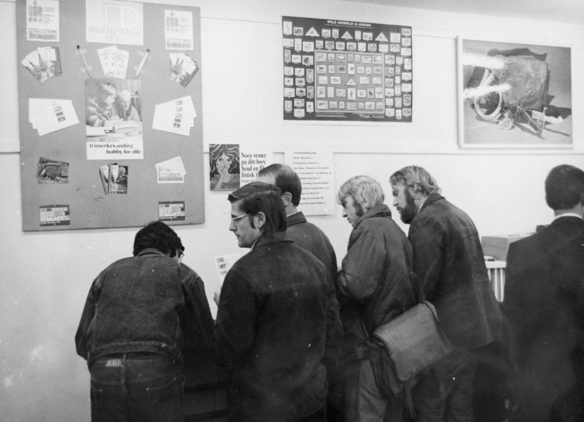 markedsseksjonen, Frimerkets dag '73, Saga kino, utstilling, filateli