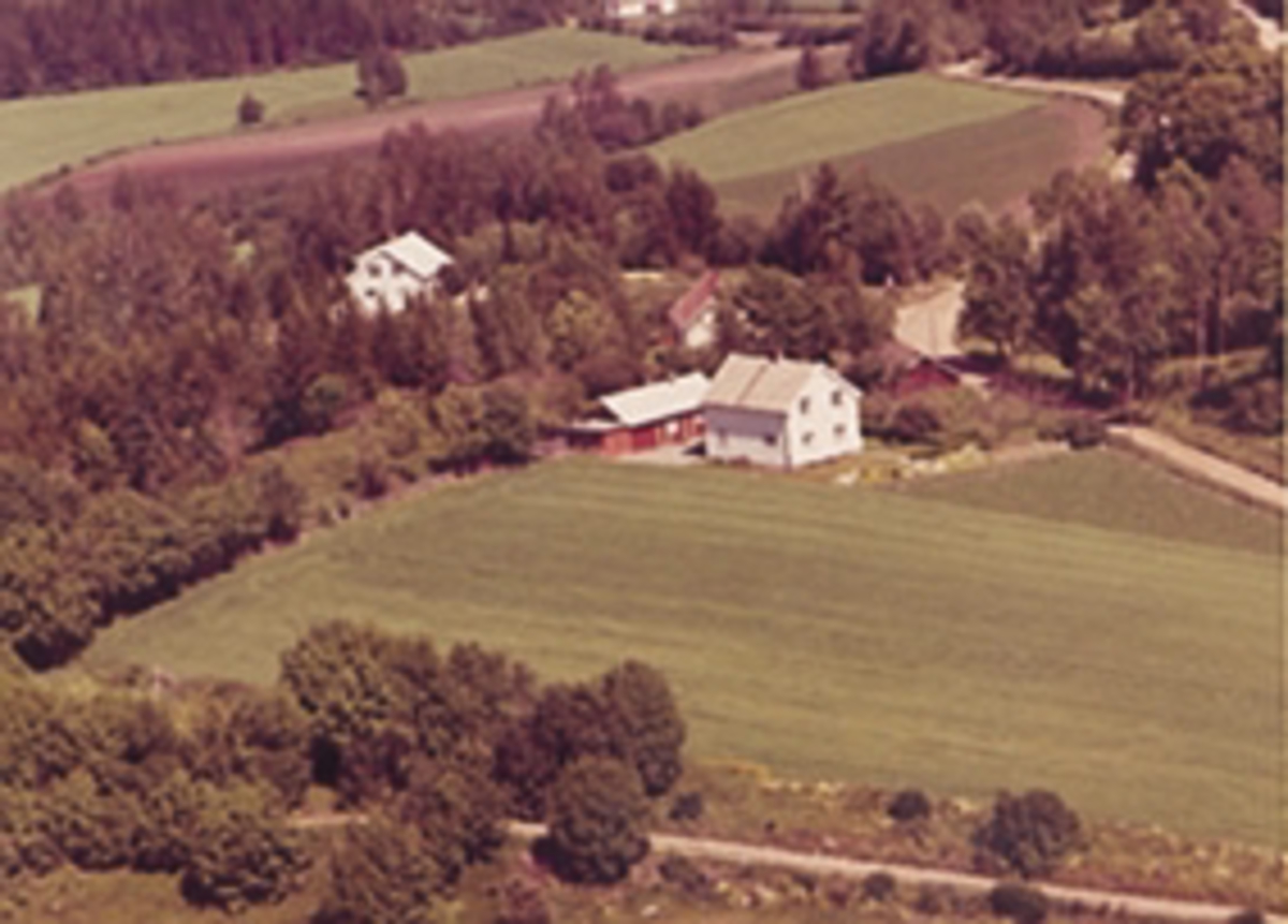 Flyfoto av Vesterhaug, Jessnes, Ringsaker.