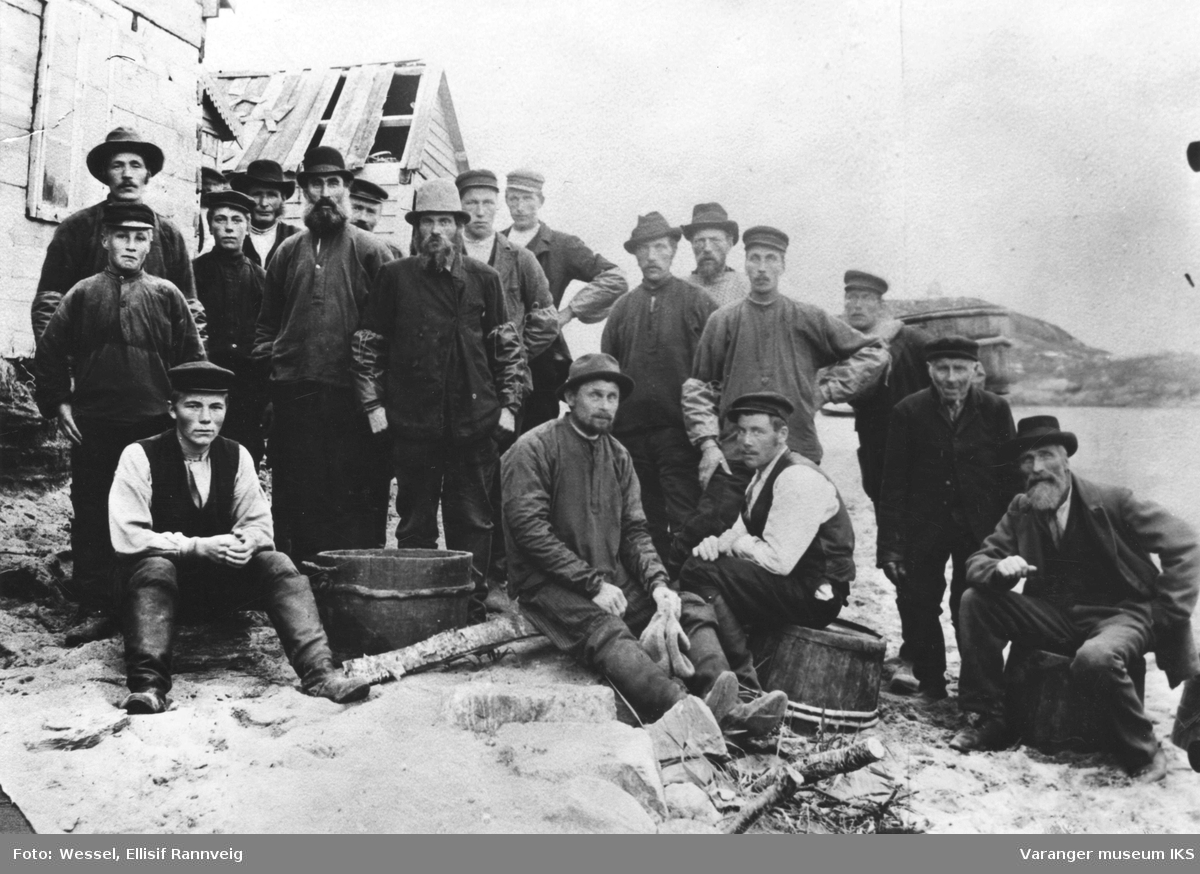 Den mannlige befolkningen i Grense Jakobselv ca 1905