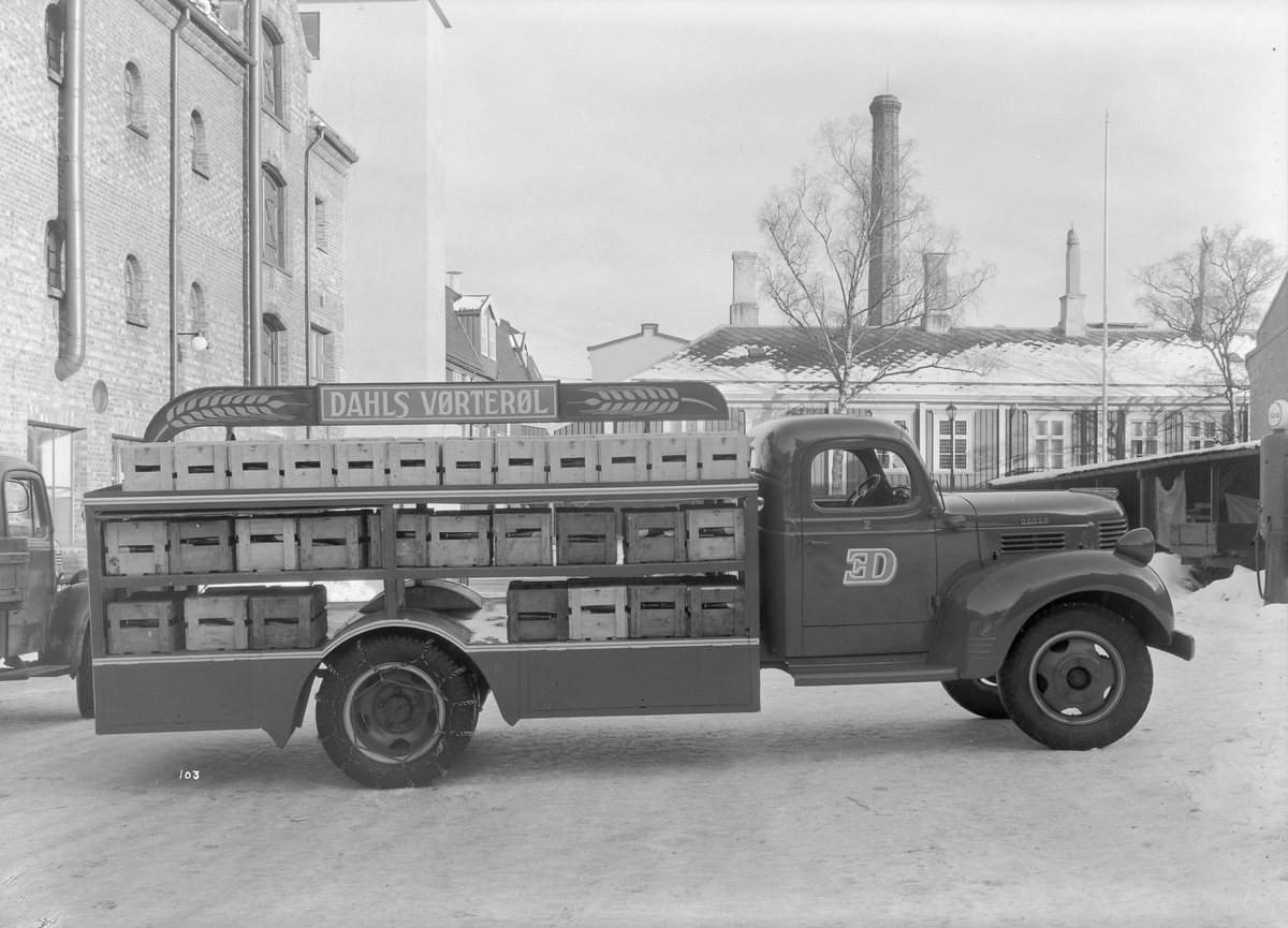To bryggeribiler fra E.C. Dahls Bryggeri