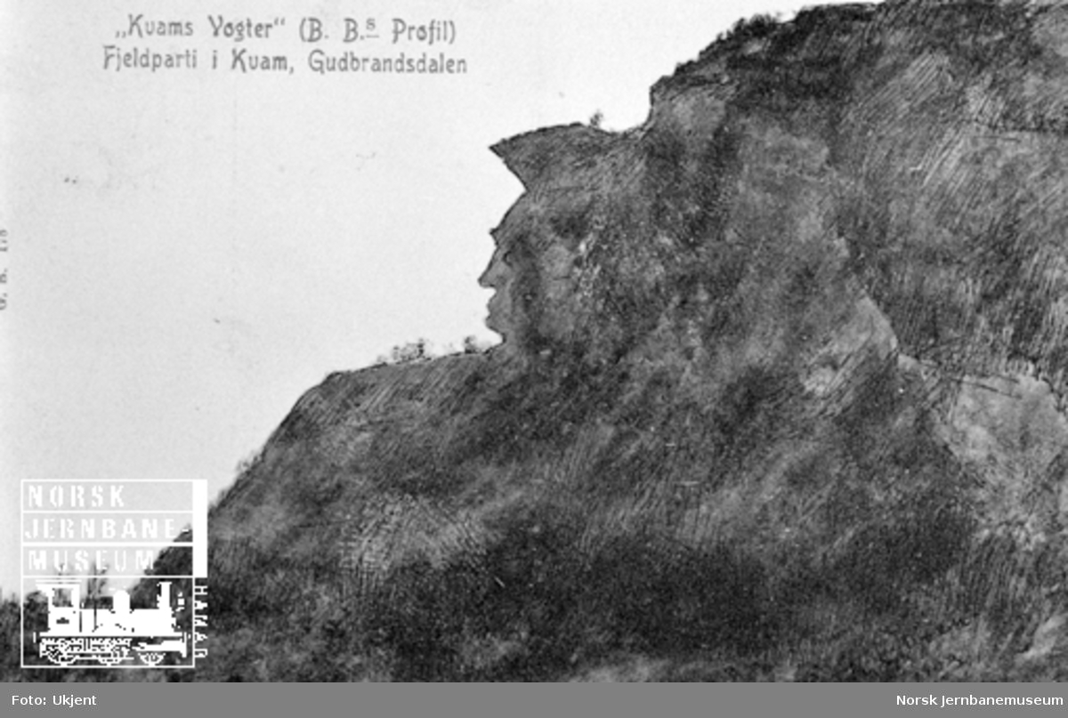 Bjørnstjerne Bjørnsons profil i fjellet i Kvam