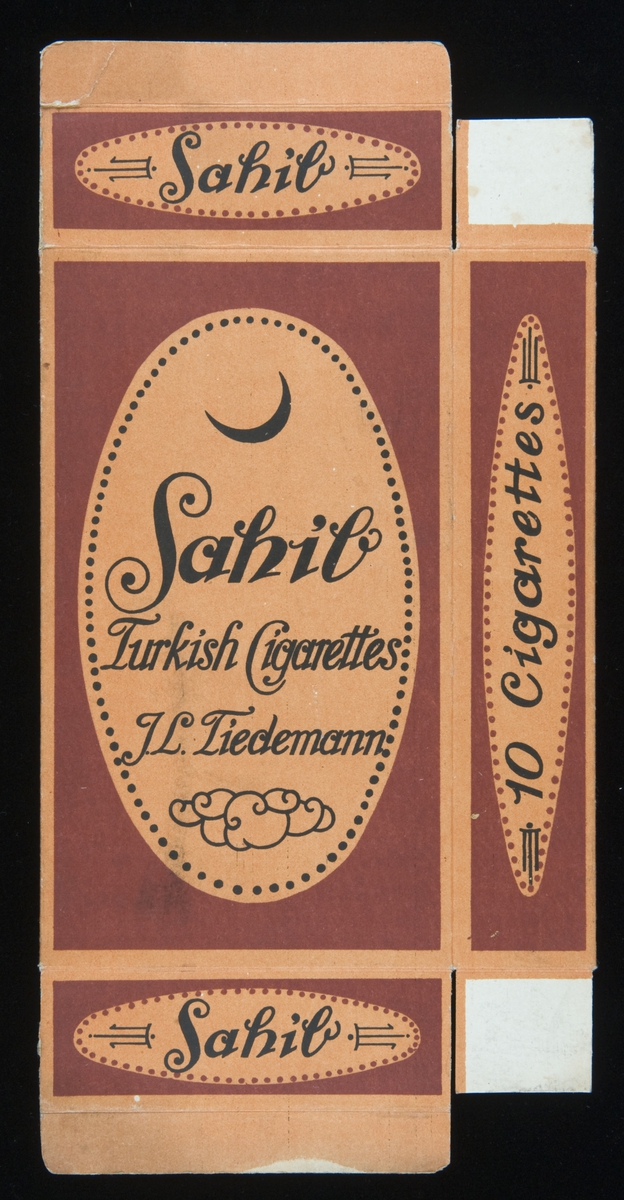 Reklame for Tiedemanns Sahib tobakk.
