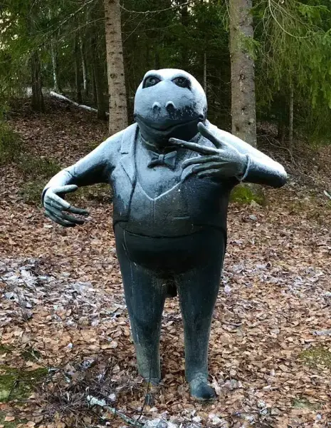 Statue av en frosk